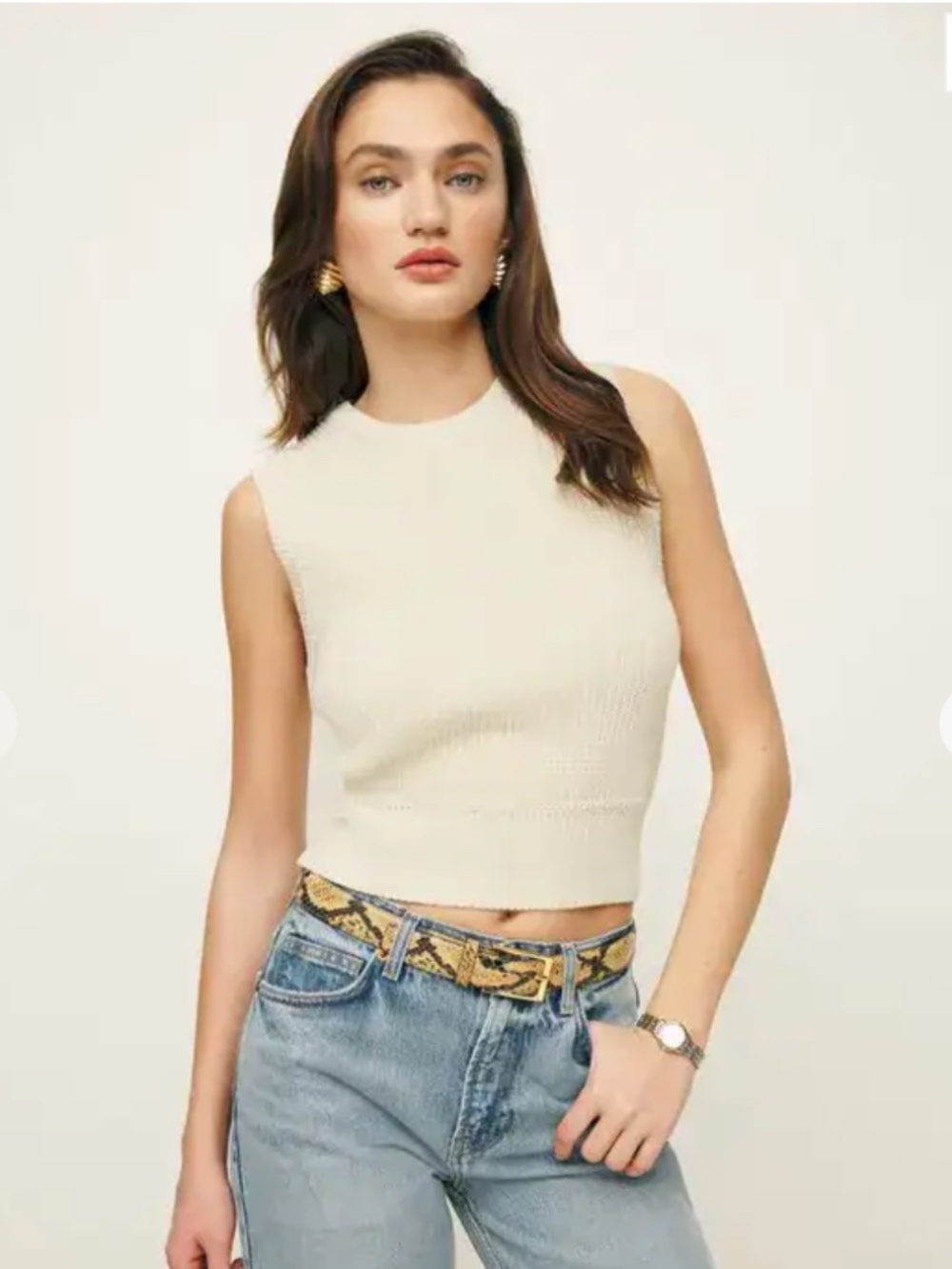 Reformation Tegan Cotton Sweater vest - Small